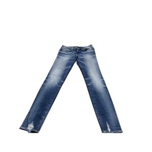 Buckle Black Skinny Jeans Distressed Blue Wash Women's Size 26